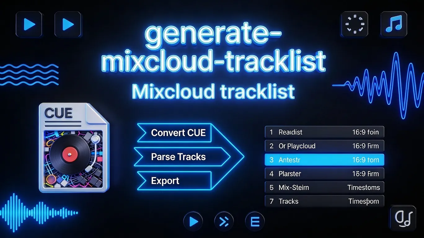 generate-mixcloudtracklist logo